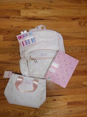 NWT LoveShackFancy x Target Limited Edition Pink Floral School 4 Pc Set Coquette